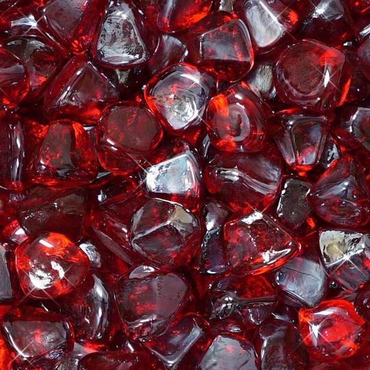 RED METALLIC GLASS DIAMONDS